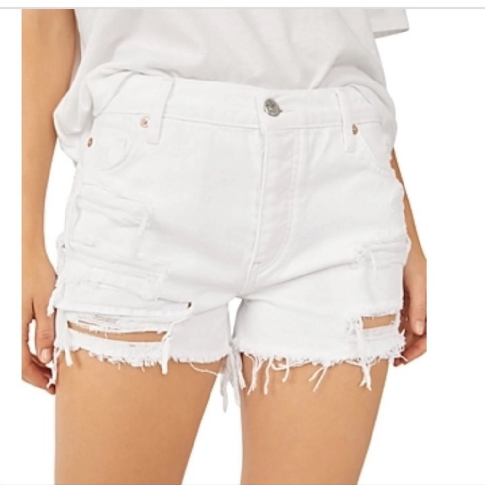 Free People Maggie Distressed Shorts - Picture 3 of 12